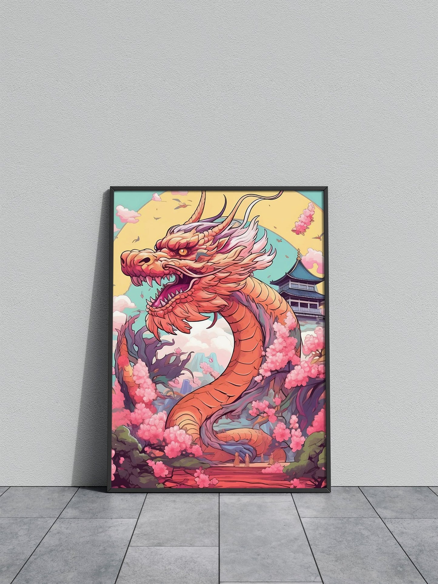 Japanese Dragon Art Asian Style Poster | Wall Art for Home & Office | High-Quality Print