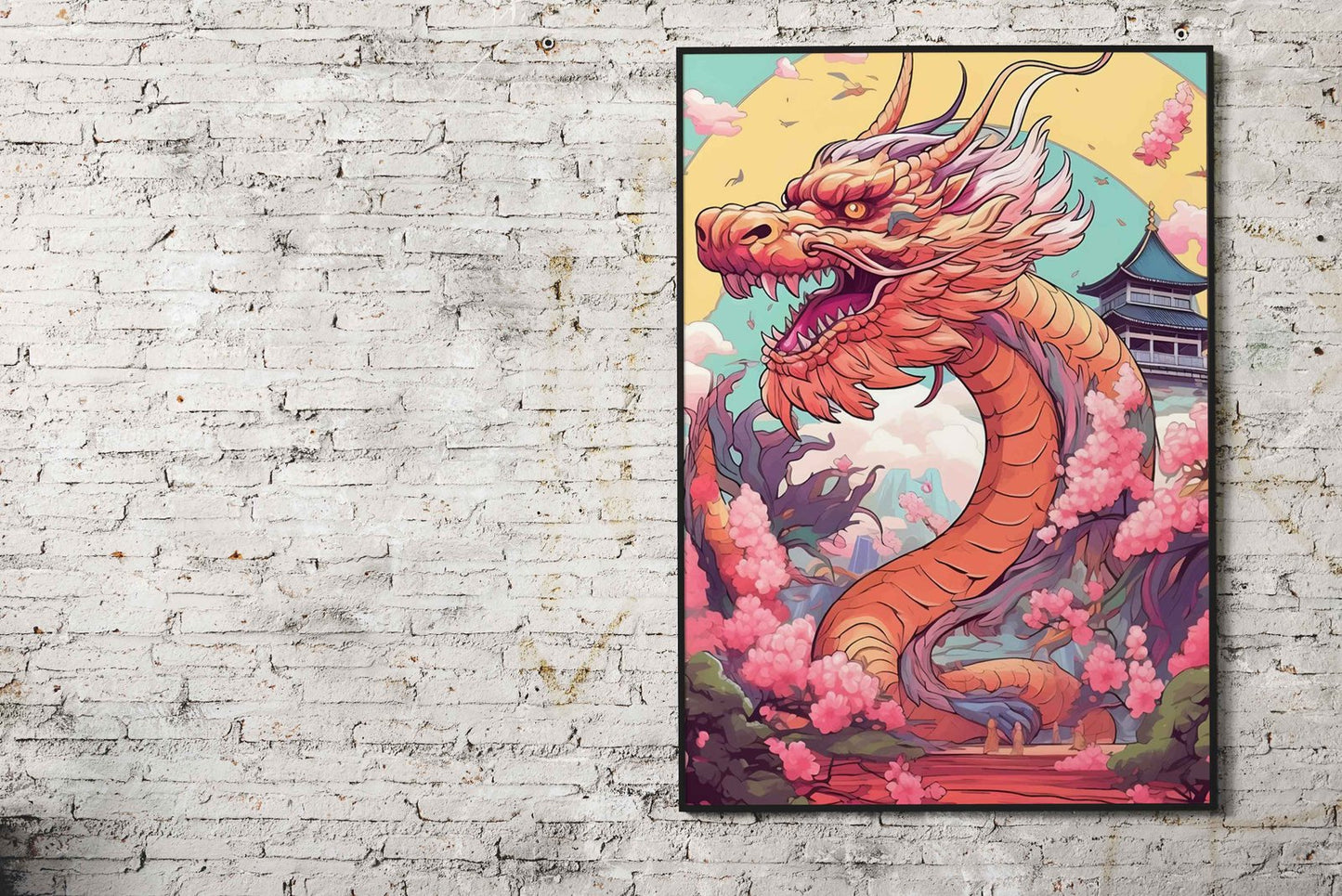 Japanese Dragon Art Asian Style Poster | Wall Art for Home & Office | High-Quality Print