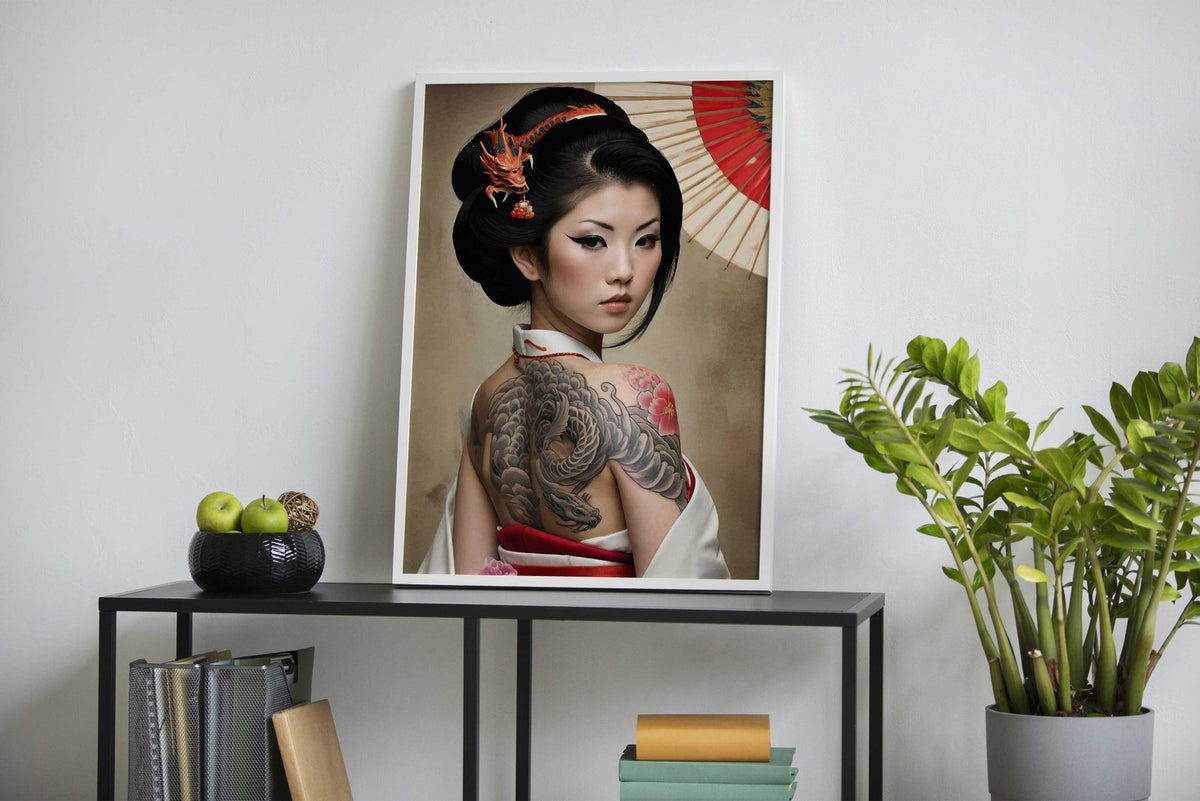 Japanese Dragon Tattoo Asian Style Poster | Wall Art for Home & Office | High-Quality Print - High-Quality Visual Display