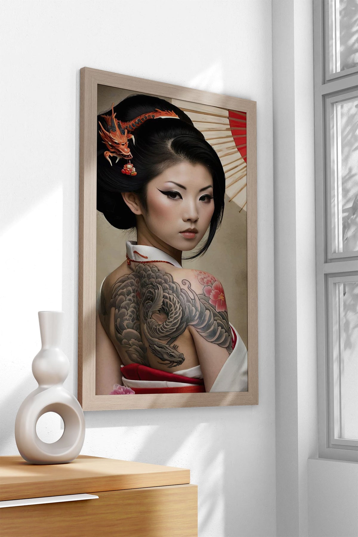 Japanese Dragon Tattoo Asian Style Poster | Wall Art for Home & Office | High-Quality Print - High-Quality Visual Display