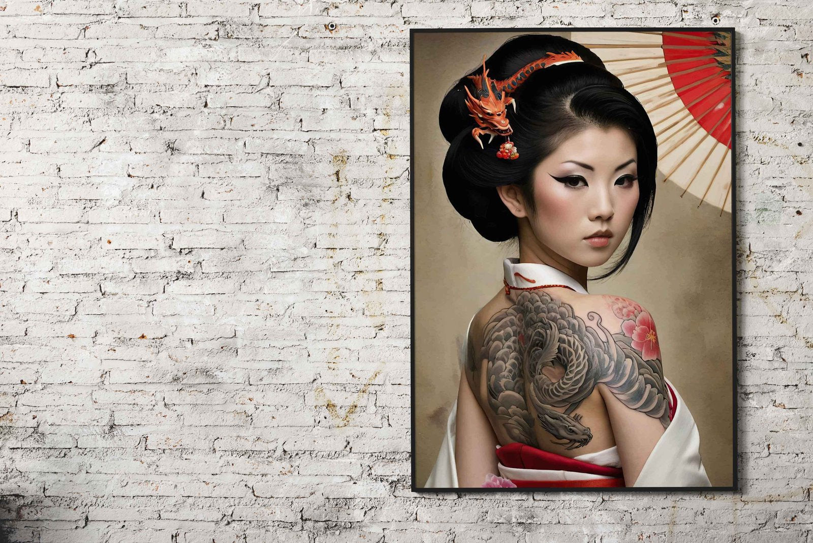 Japanese Dragon Tattoo | Asian Style Wall Art - Multiple Sizes ...