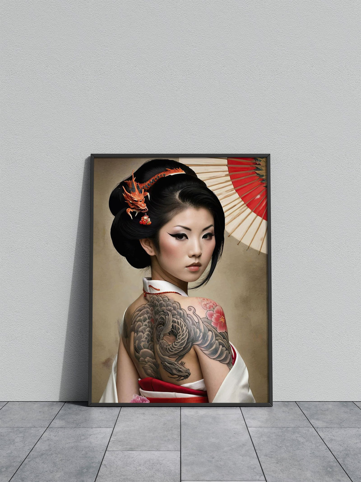 Japanese Dragon Tattoo Asian Style Poster | Wall Art for Home & Office | High-Quality Print - High-Quality Visual Display