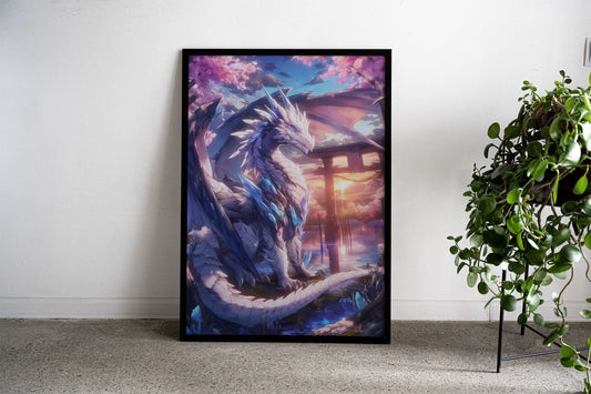 Japanese Dragon Torii Asian Style Poster | Wall Art for Home & Office | High-Quality Print - High-Quality Visual Display