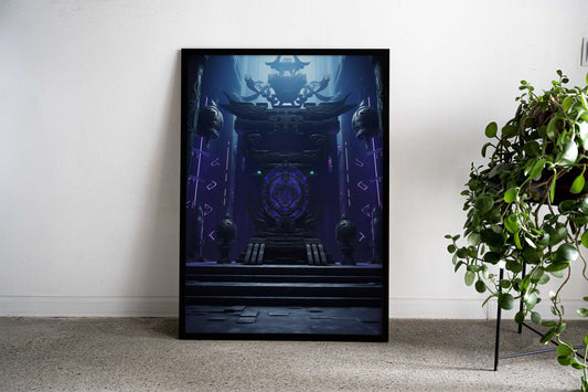 Japanese Fantasy Temple Asian Style Poster | Wall Art for Home & Office | High-Quality Print - High-Quality Visual Display