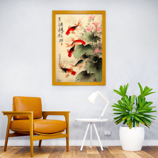 Japanese Fish 2 Asian Style Poster | Wall Art for Home & Office | High-Quality Print - High-Quality Visual Display