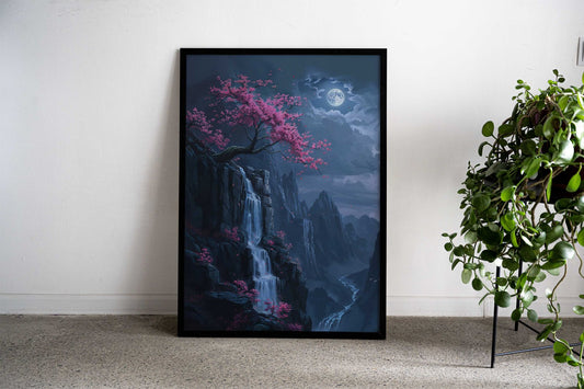 Japanese Floral Landscape Asian Style Poster | Wall Art for Home & Office | High-Quality Print - High-Quality Visual Display