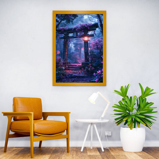 Japanese Forest Torii Gate Asian Style Poster | Wall Art for Home & Office | High-Quality Print - High-Quality Visual Display