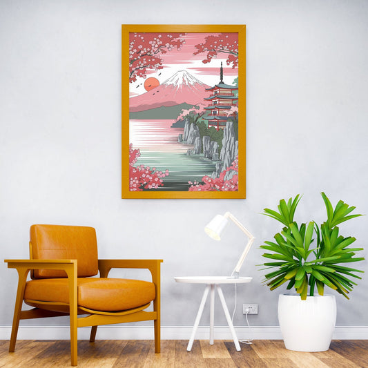 Japanese Fuji Aesthetic Asian Style Poster | Wall Art for Home & Office | High-Quality Print - High-Quality Visual Display