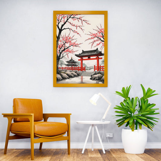Japanese Garden Gate Asian Style Poster | Wall Art for Home & Office | High-Quality Print - High-Quality Visual Display