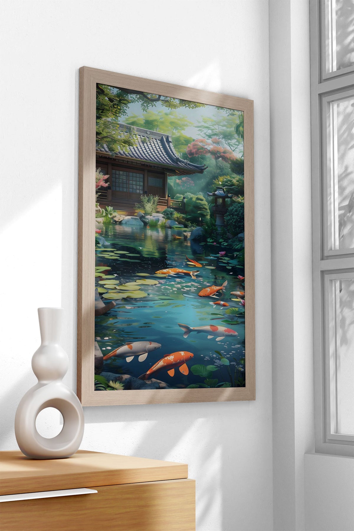 Japanese Garden Koi Pond Asian Style Poster | Wall Art for Home & Office | High-Quality Print - High-Quality Visual Display
