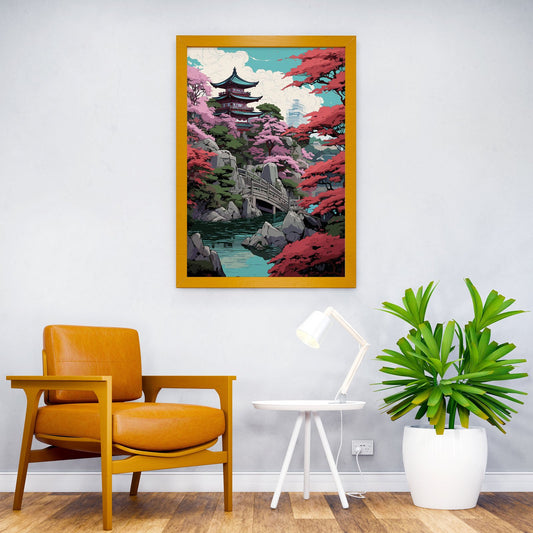 Japanese Garden Landscape Asian Style Poster | Wall Art for Home & Office | High-Quality Print - High-Quality Visual Display