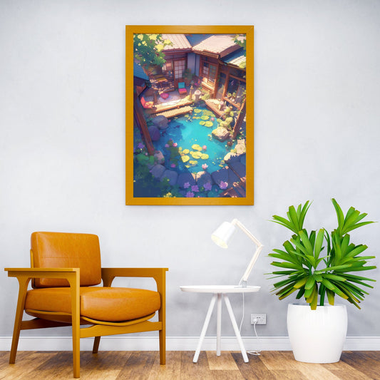 Japanese Garden Oasis Asian Style Poster | Wall Art for Home & Office | High-Quality Print - High-Quality Visual Display