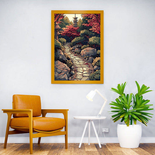 Japanese Garden Pagoda Asian Style Poster | Wall Art for Home & Office | High-Quality Print - High-Quality Visual Display