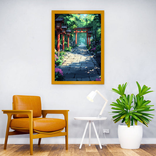 Japanese Garden Path Asian Style Poster | Wall Art for Home & Office | High-Quality Print - High-Quality Visual Display