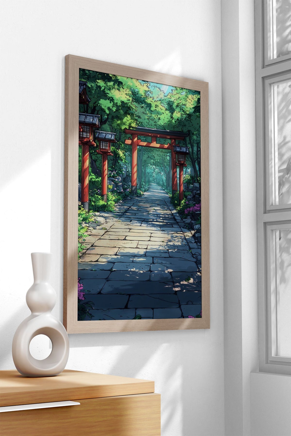 Japanese Garden Path Asian Style Poster | Wall Art for Home & Office | High-Quality Print - High-Quality Visual Display