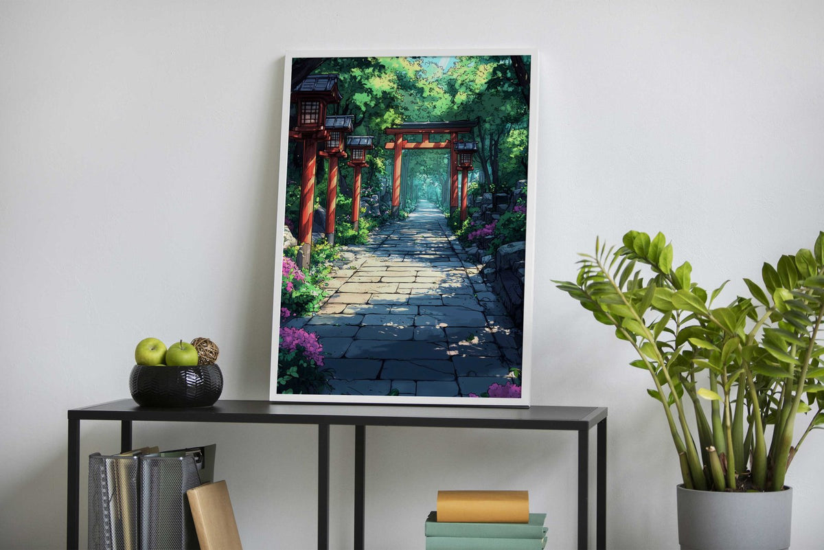 Japanese Garden Path Asian Style Poster | Wall Art for Home & Office | High-Quality Print - High-Quality Visual Display