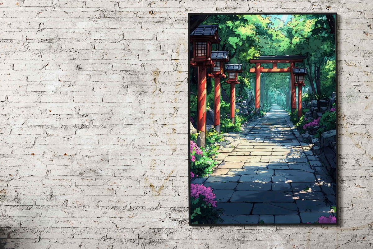 Japanese Garden Path Asian Style Poster | Wall Art for Home & Office | High-Quality Print - High-Quality Visual Display