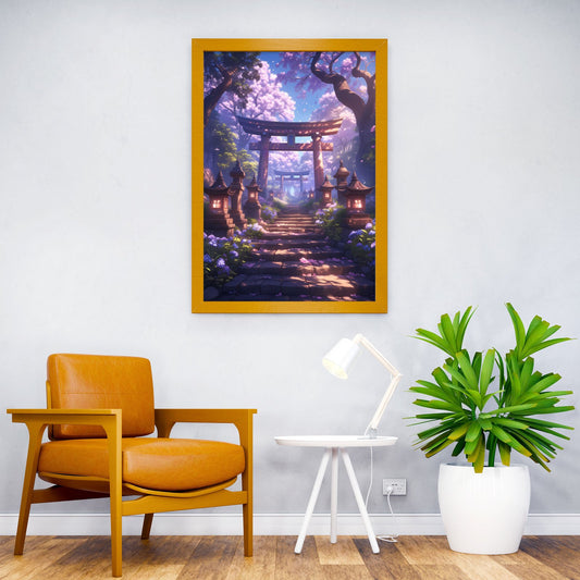 Japanese Garden Pathway Asian Style Poster | Wall Art for Home & Office | High-Quality Print - High-Quality Visual Display