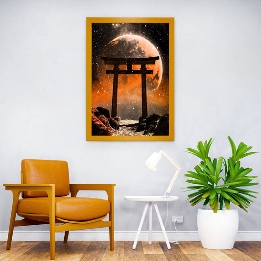 Japanese Gate in space Asian Style Poster | Wall Art for Home & Office | High-Quality Print - High-Quality Visual Display