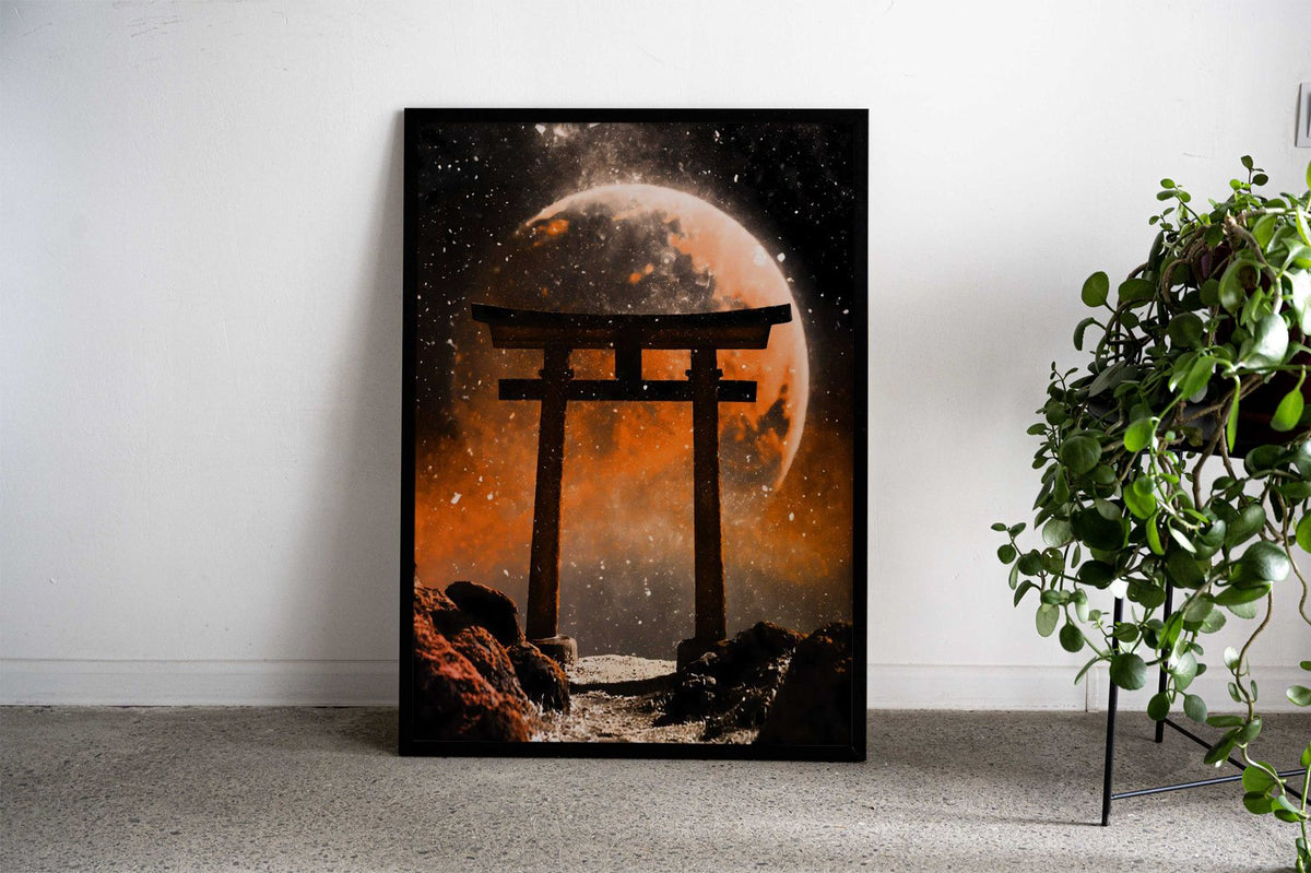 Japanese Gate in space Asian Style Poster | Wall Art for Home & Office | High-Quality Print - High-Quality Visual Display