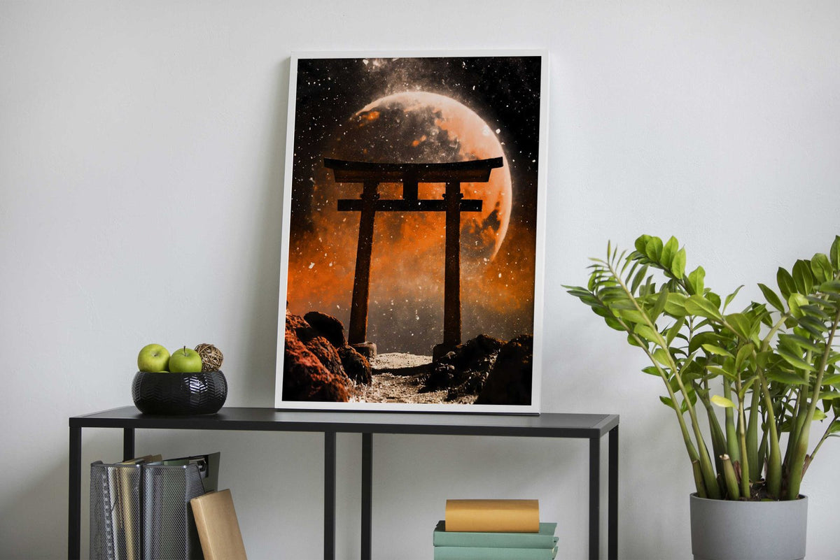 Japanese Gate in space Asian Style Poster | Wall Art for Home & Office | High-Quality Print - High-Quality Visual Display