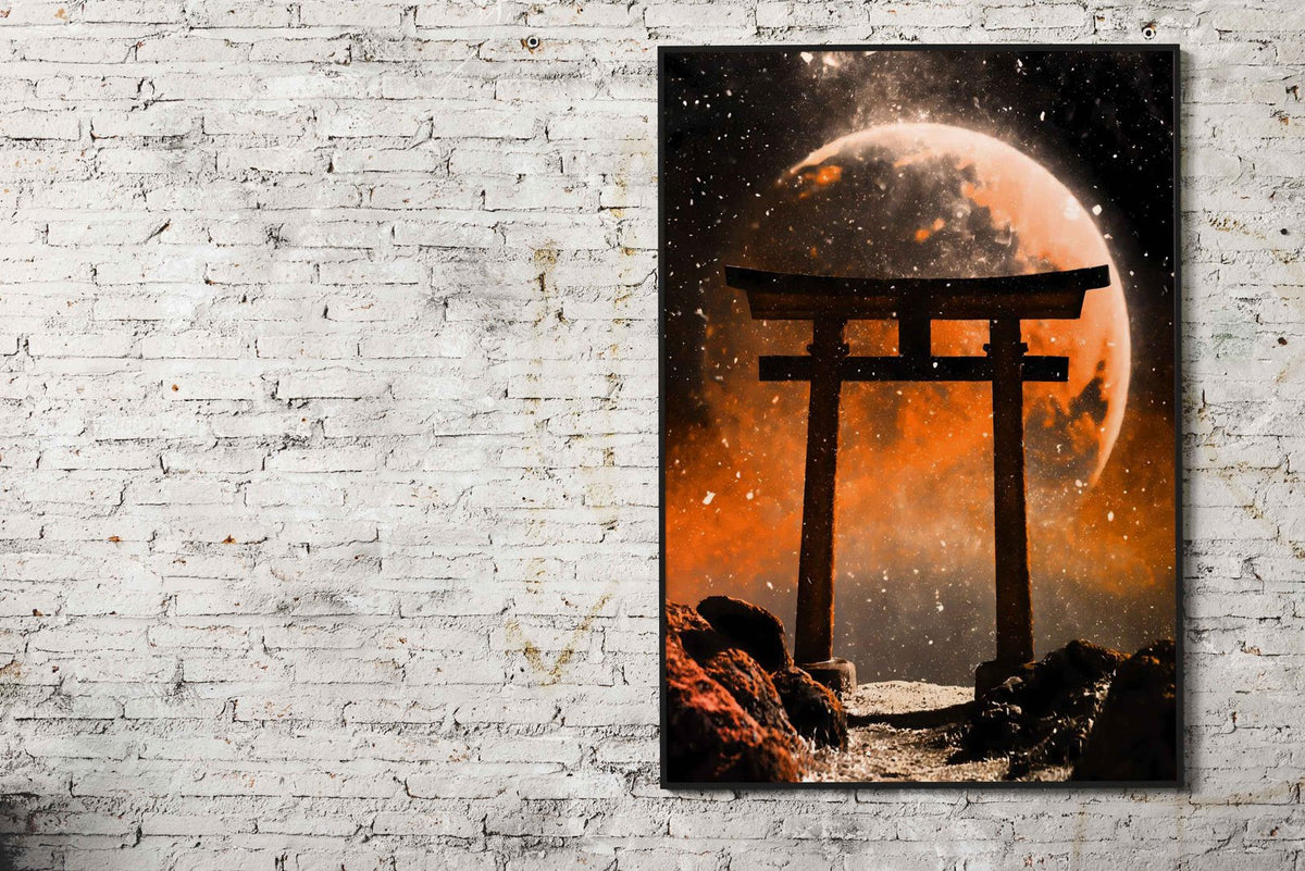 Japanese Gate in space Asian Style Poster | Wall Art for Home & Office | High-Quality Print - High-Quality Visual Display