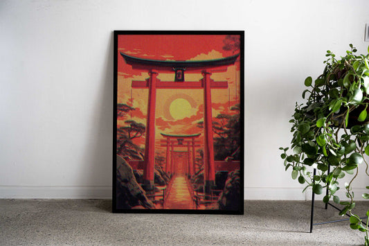 Japanese Gate Asian Style Poster | Wall Art for Home & Office | High-Quality Print - High-Quality Visual Display