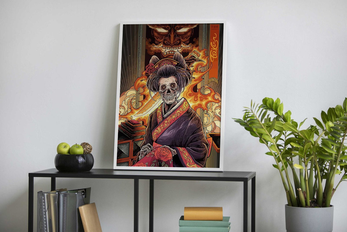 Japanese Geisha Demon Asian Style Poster | Wall Art for Home & Office | High-Quality Print - High-Quality Visual Display