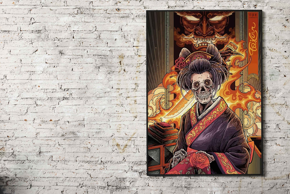 Japanese Geisha Demon Asian Style Poster | Wall Art for Home & Office | High-Quality Print - High-Quality Visual Display