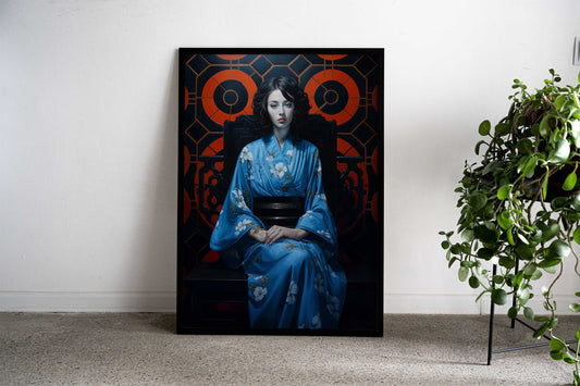 Japanese Geisha Portrait Asian Style Poster | Wall Art for Home & Office | High-Quality Print - High-Quality Visual Display