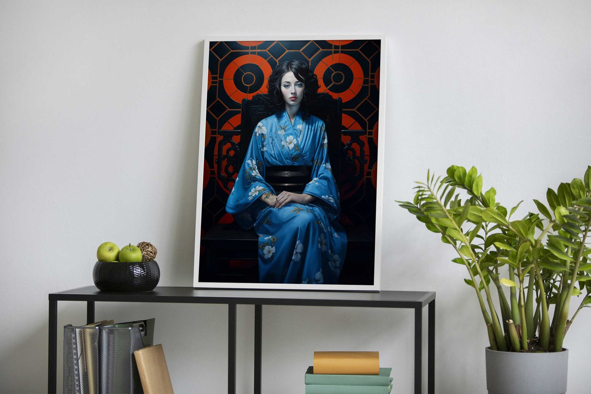 Japanese Geisha Portrait Asian Style Poster | Wall Art for Home & Office | High-Quality Print - High-Quality Visual Display