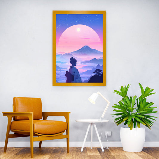 Japanese Geisha Retro Asian Style Poster | Wall Art for Home & Office | High-Quality Print - High-Quality Visual Display