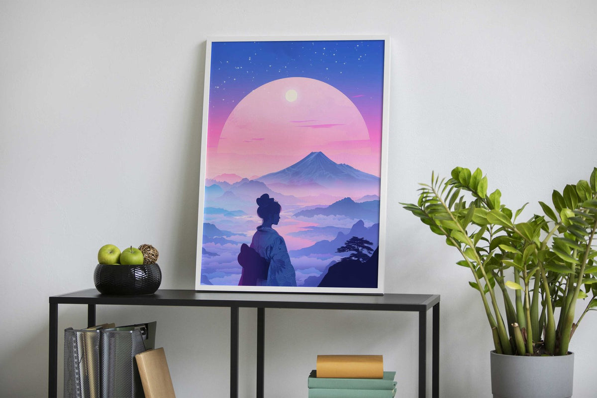 Japanese Geisha Retro Asian Style Poster | Wall Art for Home & Office | High-Quality Print - High-Quality Visual Display