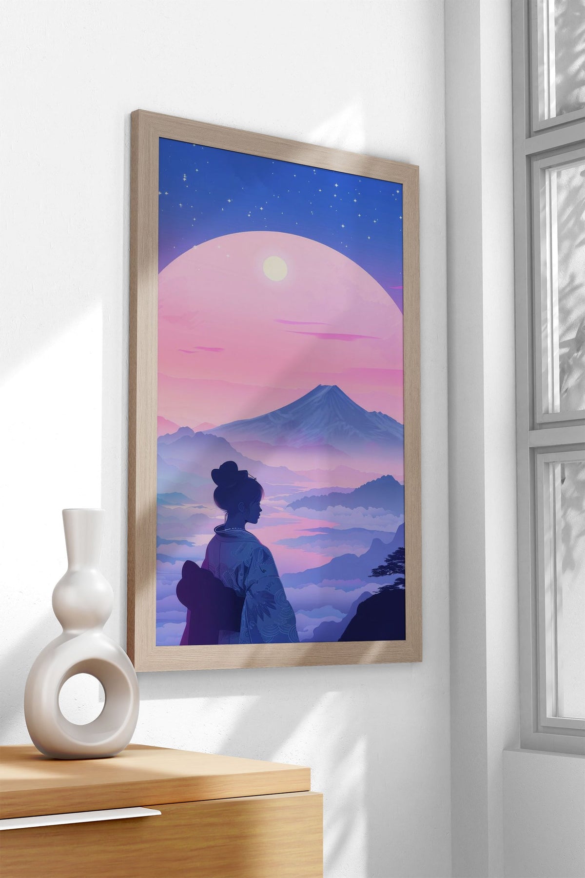 Japanese Geisha Retro Asian Style Poster | Wall Art for Home & Office | High-Quality Print - High-Quality Visual Display