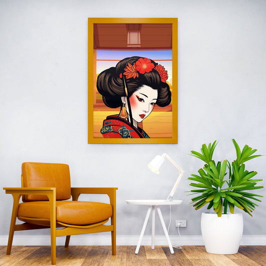 Japanese Girl Portrait Asian Style Poster | Wall Art for Home & Office | High-Quality Print - High-Quality Visual Display
