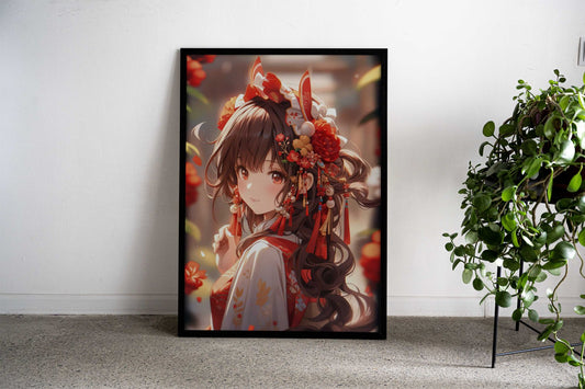 Japanese Girl Asian Style Poster | Wall Art for Home & Office | High-Quality Print - High-Quality Visual Display