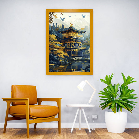 Japanese Golden Temple Asian Style Poster | Wall Art for Home & Office | High-Quality Print - High-Quality Visual Display
