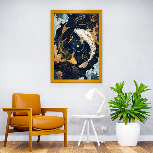 Japanese Goldfish Koi Kintsugi Art Asian Style Poster | Wall Art for Home & Office | High-Quality Print - High-Quality Visual Display