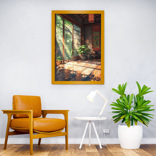 Japanese House in Forest Asian Style Poster | Wall Art for Home & Office | High-Quality Print - High-Quality Visual Display