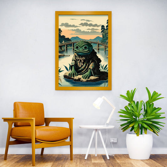 Japanese Kappa Frog Guardian of the Bridge Asian Style Poster | Wall Art for Home & Office | High-Quality Print - High-Quality Visual Display