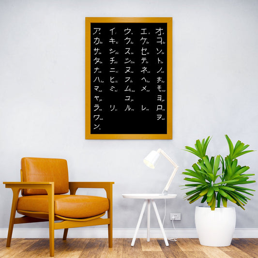 Japanese Katakana Chart Asian Style Poster | Wall Art for Home & Office | High-Quality Print - High-Quality Visual Display