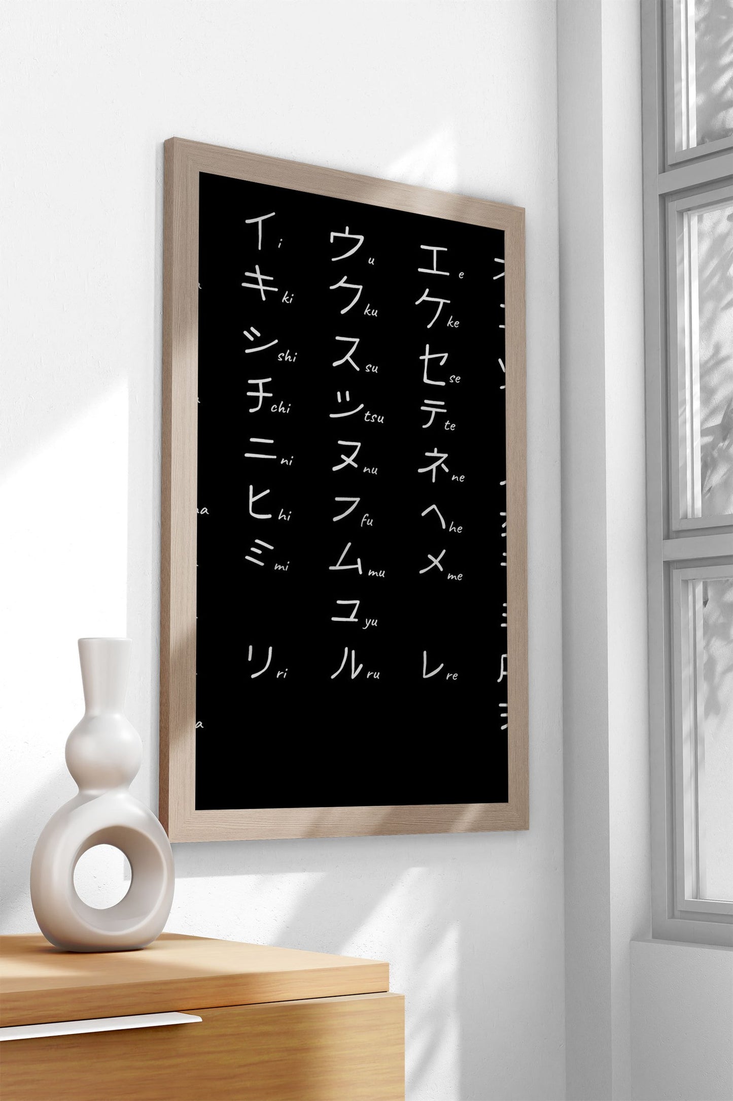 Japanese Katakana Chart Asian Style Poster | Wall Art for Home & Office | High-Quality Print