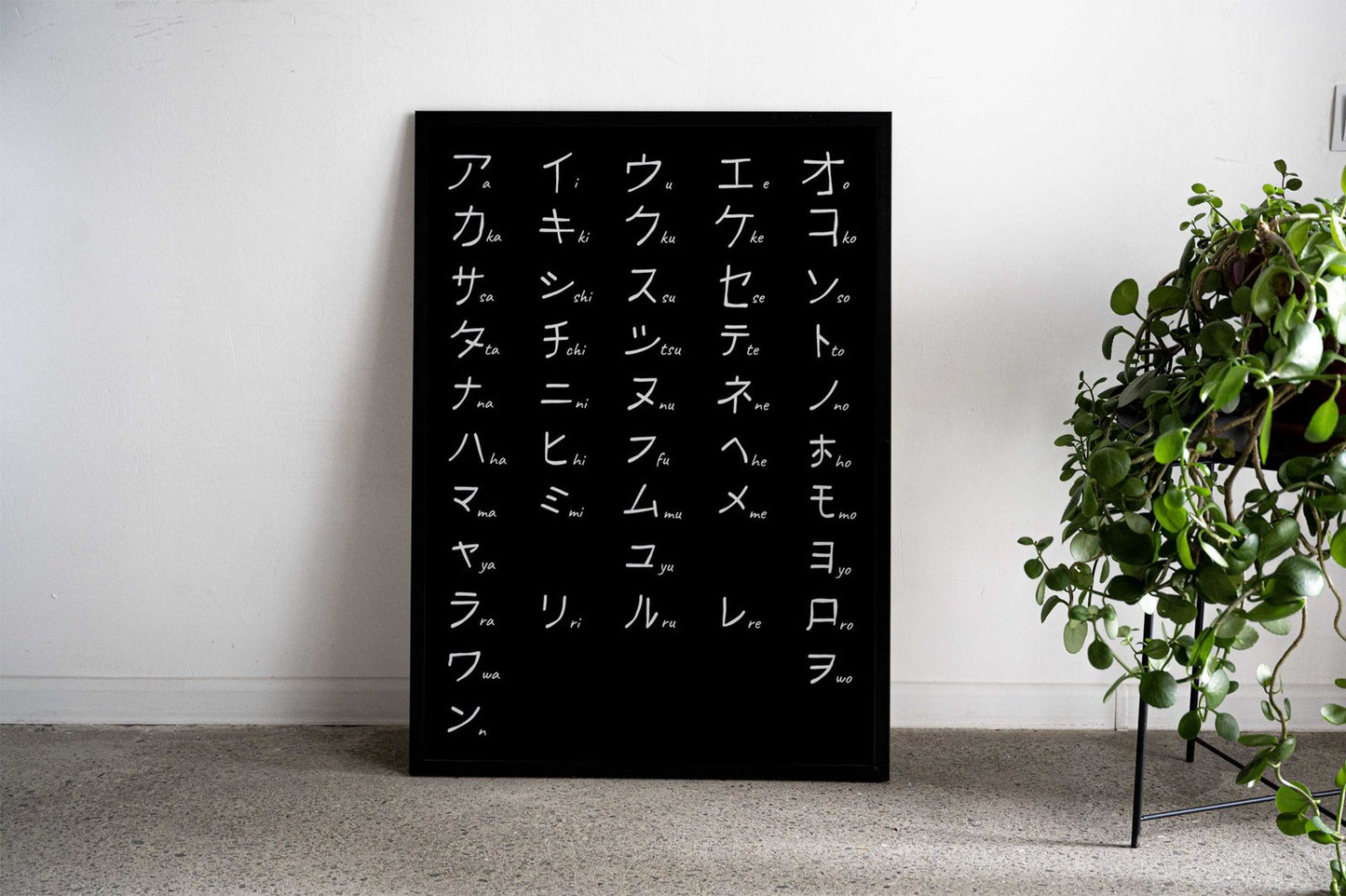 Japanese Katakana Chart Asian Style Poster | Wall Art for Home & Office | High-Quality Print