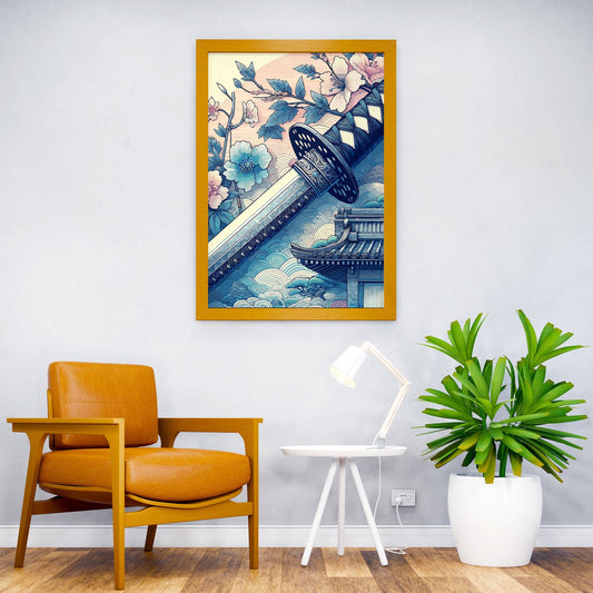 Japanese Katana Sword Art Asian Style Poster | Wall Art for Home & Office | High-Quality Print - High-Quality Visual Display