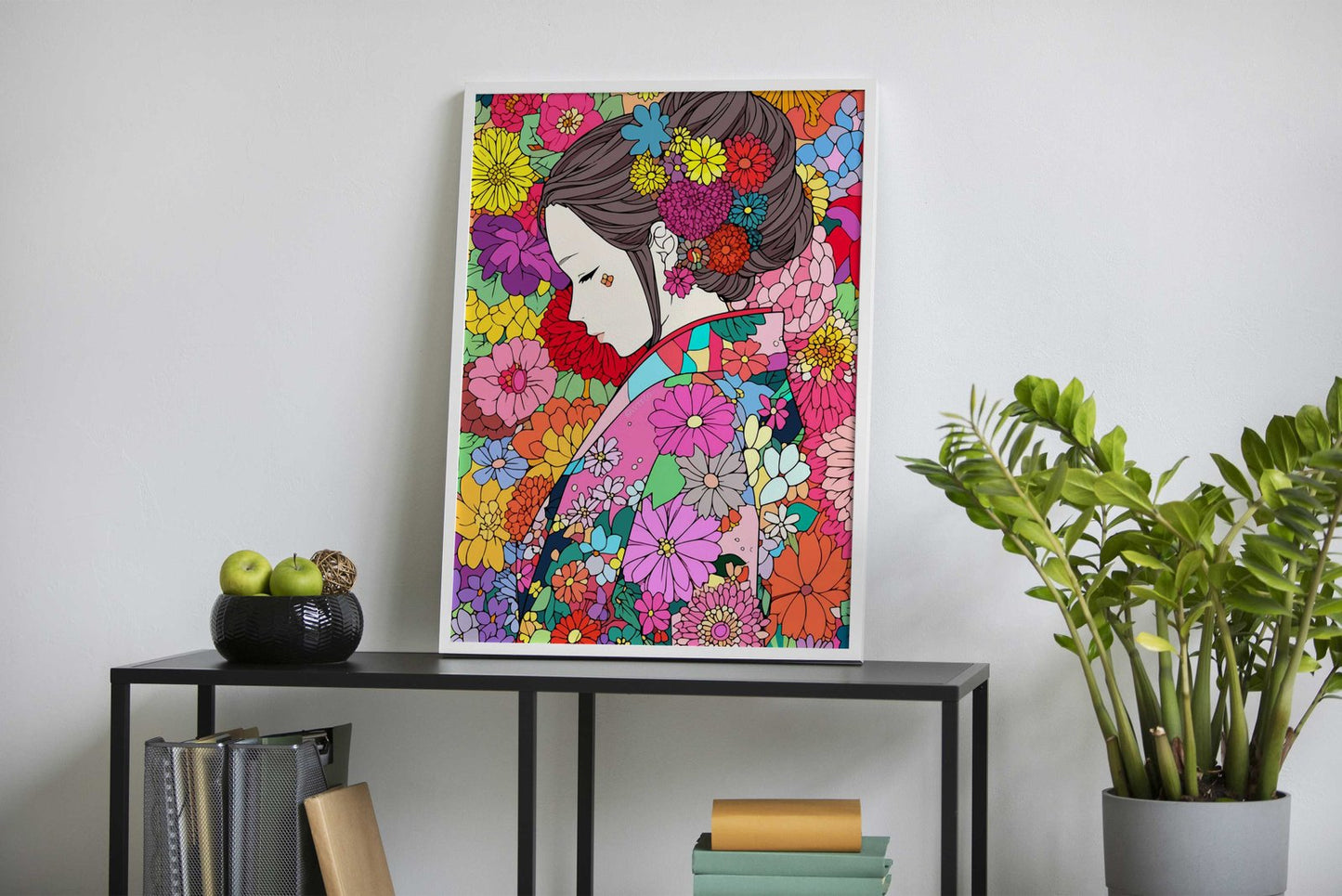 Japanese Kimono Girl Zen Asian Style Poster | Wall Art for Home & Office | High-Quality Print