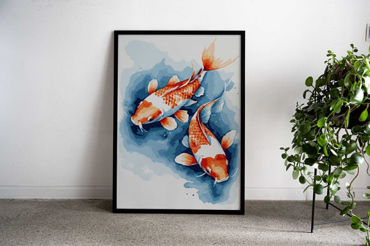 Japanese Koi Fish 5 Asian Style Poster | Wall Art for Home & Office | High-Quality Print - High-Quality Visual Display