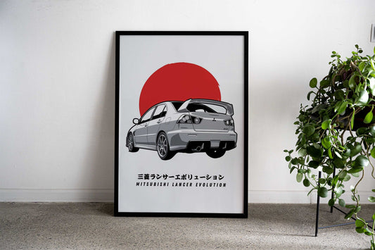 Japanese Lancer Evolution Asian Style Poster | Wall Art for Home & Office | High-Quality Print - High-Quality Visual Display