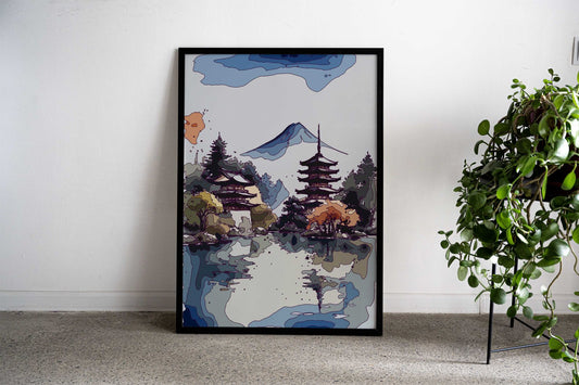 Japanese Landscape 5 Asian Style Poster | Wall Art for Home & Office | High-Quality Print - High-Quality Visual Display