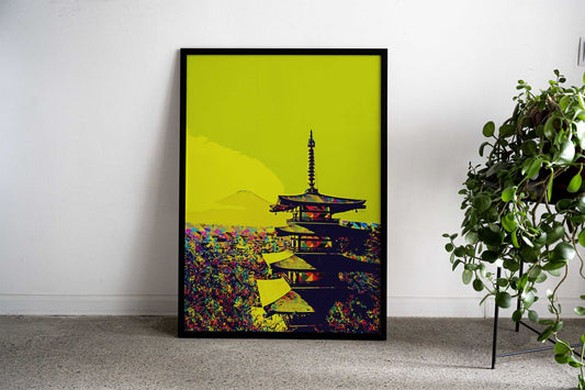 Japanese Landscape Pop Art Asian Style Poster | Wall Art for Home & Office | High-Quality Print - High-Quality Visual Display