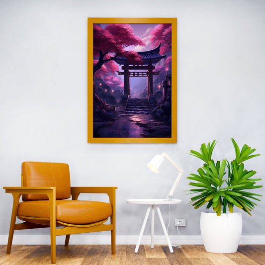 Japanese Landscape Sakura Asian Style Poster | Wall Art for Home & Office | High-Quality Print - High-Quality Visual Display
